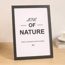 Wooden Photo Frame Wall Hanging Desktop Display for Home Office Decor with Horizontal Vertical Display Options