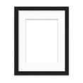 thumbnail image 1 of Wooden Photo Frame with Matboard-versatile Wall & Tabletop Display, Sturdy Build for Photos, Includes Optional Prints (1 Frame),Black, 1 of 6