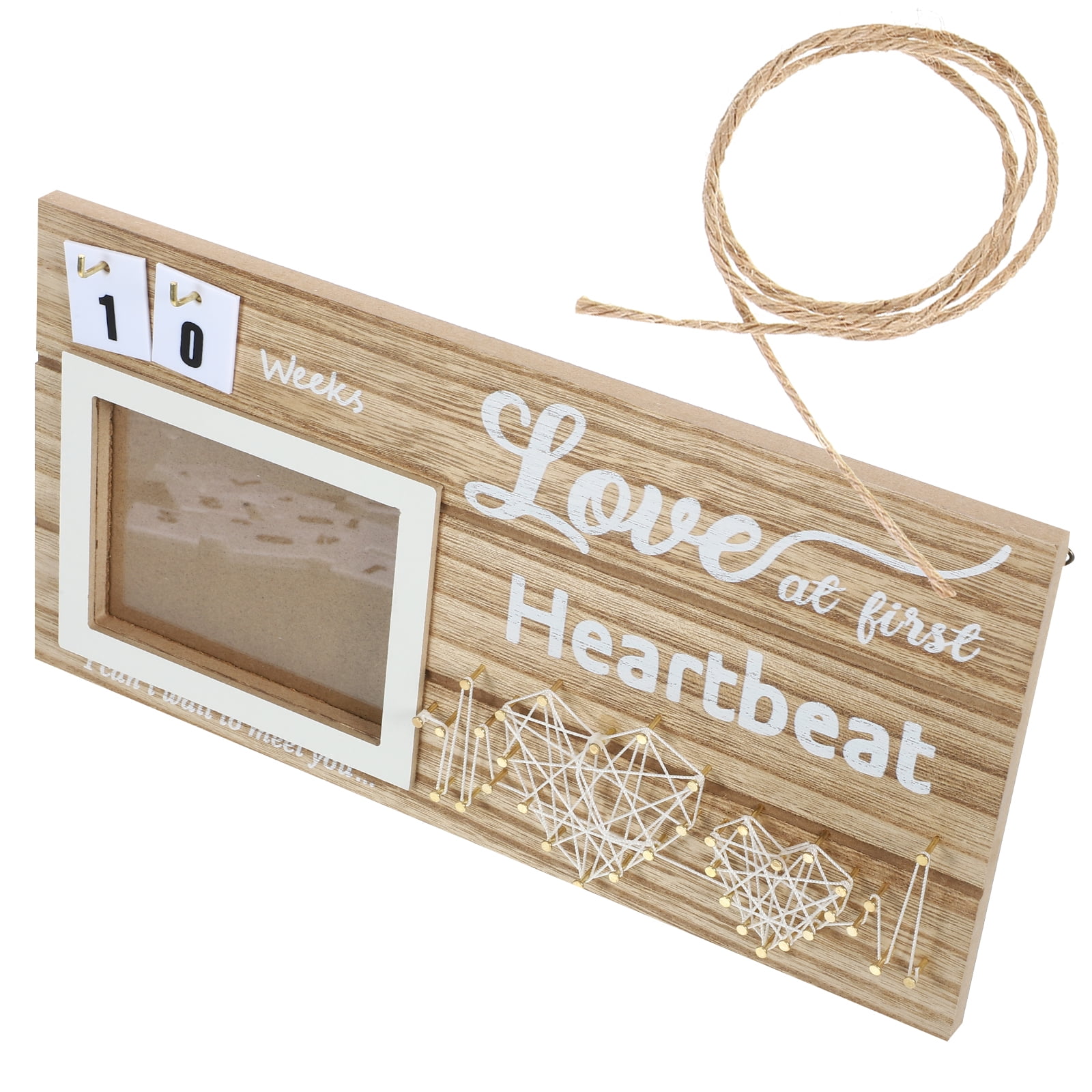 Wooden Photo Props Wood Display Stand Infant Picture Frame Wooden Frame