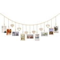 thumbnail image 1 of Wooden Photo String With 9 Clips, Solid Wood Beaded Photo Display Organizer For Wall, Multipurpose Photo Holder And Valentine's Day Gift, 1 of 6