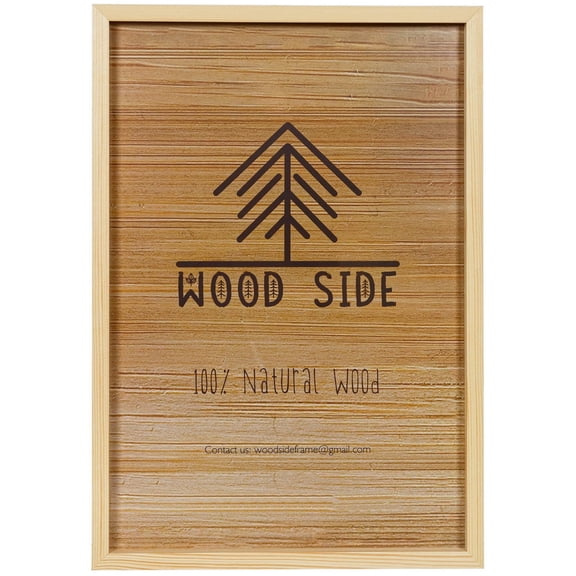 Wooden Picture Frame 16x20 - Natural Unfinished Solid Wood Thick Borders, Wall Mounting Photo Frames