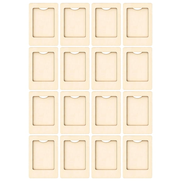 Wooden Picture Frame Set, 16 Pack Small Unfinished Photo Frames in Natural for 3 Inch Pictures, Gallery Wall Decor for Home Photo Display