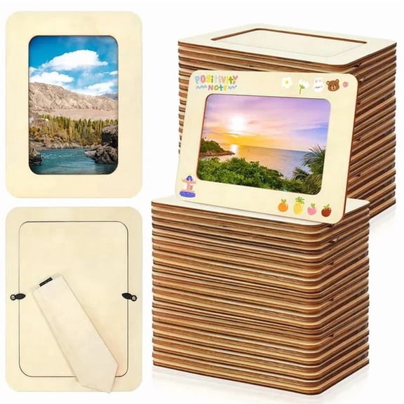 Wooden Picture Frames | Unfinished Standing Photo Frames for Crafts, Decorations, Home Decoration, Handmade Craft