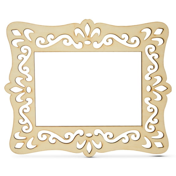 Wooden Picture Frames for Crafts and Decorating, 8-7/8 Inch by 10-3/4 Inch, 3/16 Inch Thick, Pack of 5 frames by Woodpeckers
