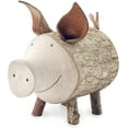 thumbnail image 1 of Wooden Pig Figurine - 4.5" Premium Wood Pig Decor - Collectible Statue & Gifts for Pig Lover, 1 of 5