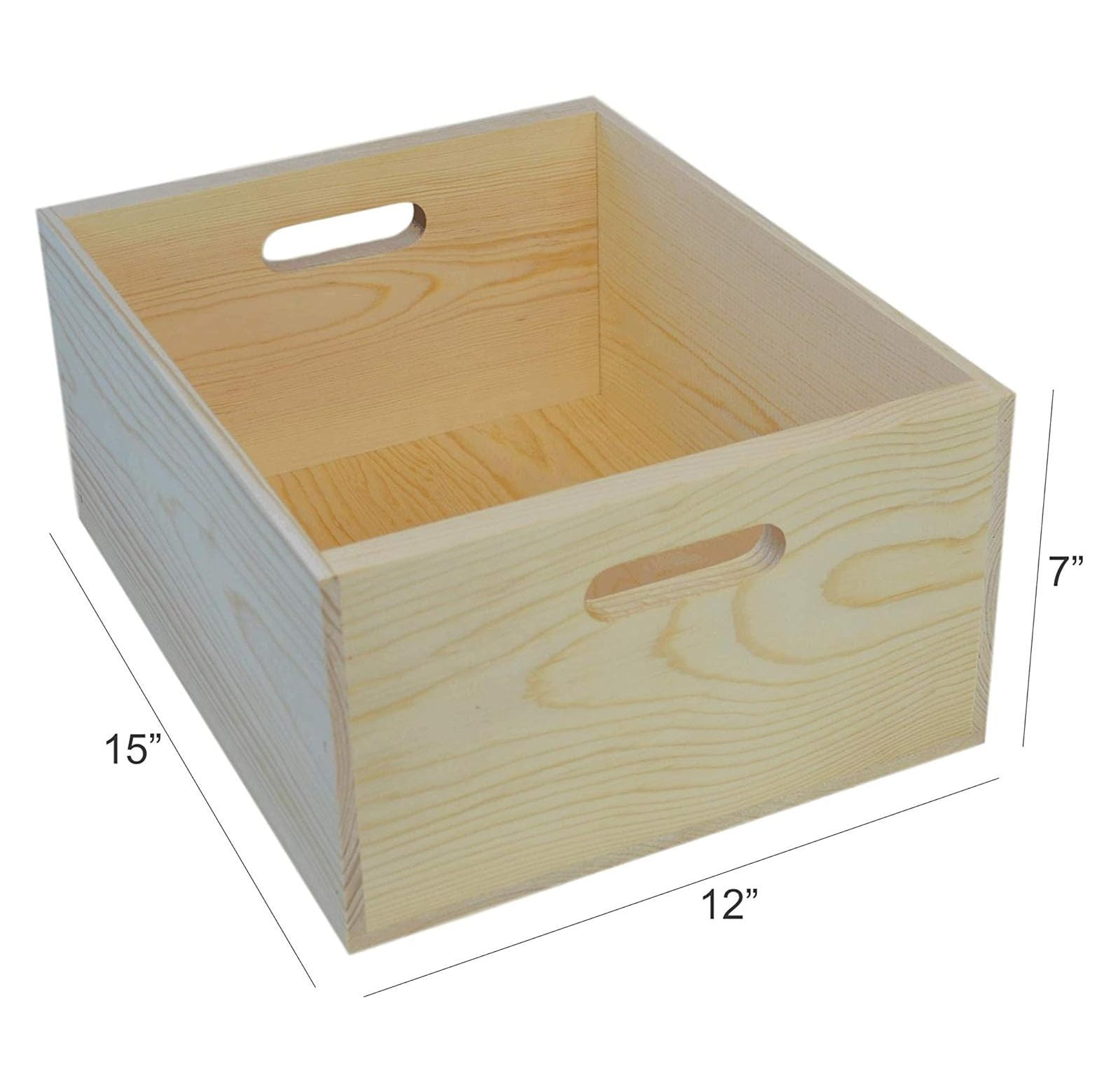 Wooden Chests with Hinged Lids, 2 Sets of 3 Unfinished Wood Decorative  Boxes for Gifts and Crafts, by Woodpeckers