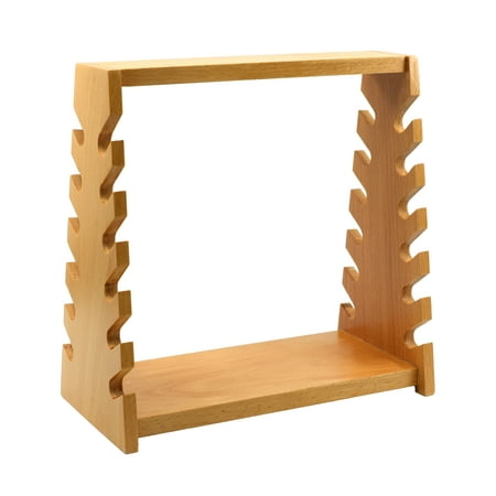 Wooden Pipette Rack - Holds 12 Pipettes Horizontally - 8.75" Tall, 8.75" Wide - Polished Wood Construction - Eisco Labs