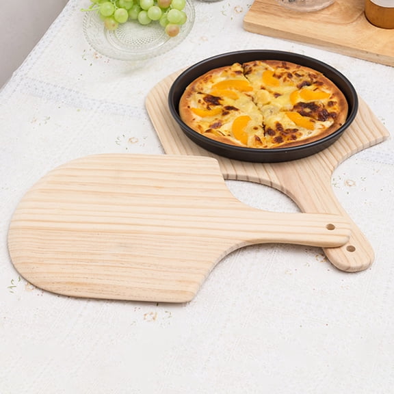 Wooden Pizza Peel Spatula Cooking Accessory Tool for Pizza Ovens Cutting Board with Handle for Effortless Serving and Baking