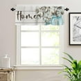 thumbnail image 1 of Wooden Plank Windows Valances Curtain Kitchen Rod Pocket Short Panels Spring Home Mason Jar Floral Retro Window Treatment Topper Curtains for Living Bedroom Garden 54x18 in, 1 of 6