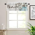 thumbnail image 1 of Wooden Plank Windows Valances Curtain Kitchen Rod Pocket Short Panels Spring Home Mason Jar Floral Retro Window Treatment Topper Curtains for Living Bedroom Garden 54x18 in, 1 of 6