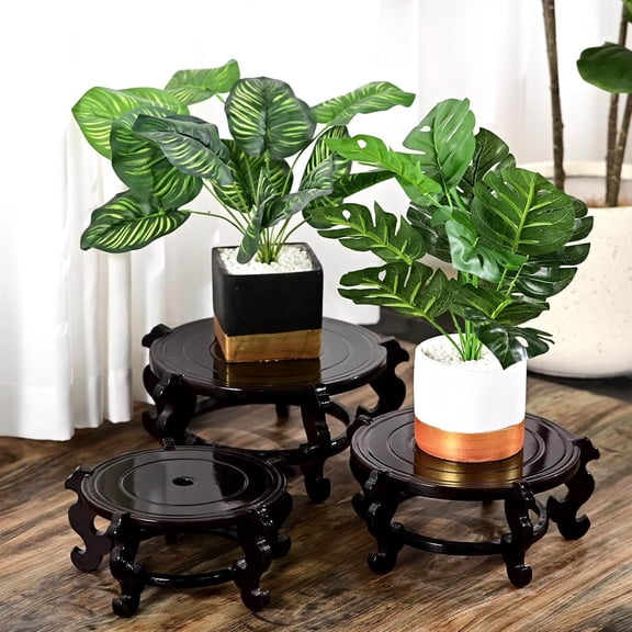 Wooden Plant Stand Vase Stand Indoor Chinese Fishbowl Planter Stands for Display Oriental Style Indoor Plant Pot Pedestal Stand