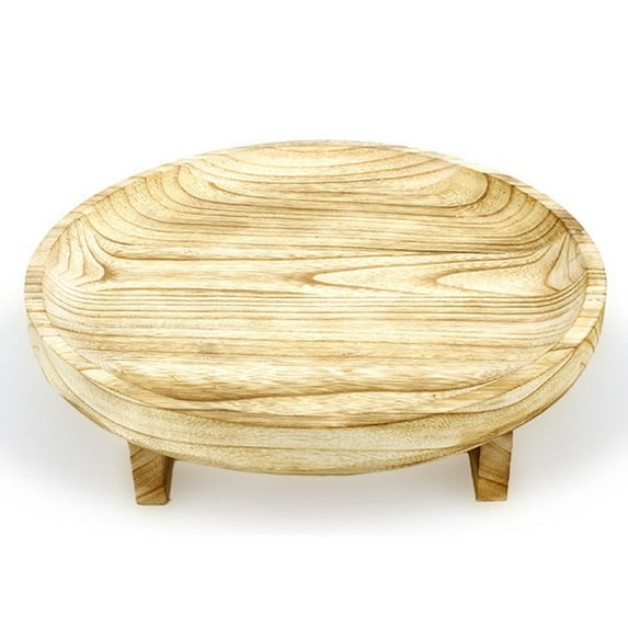 Wooden Plant Stool round Pot Pedestal Riser Tabletop Plant Stand