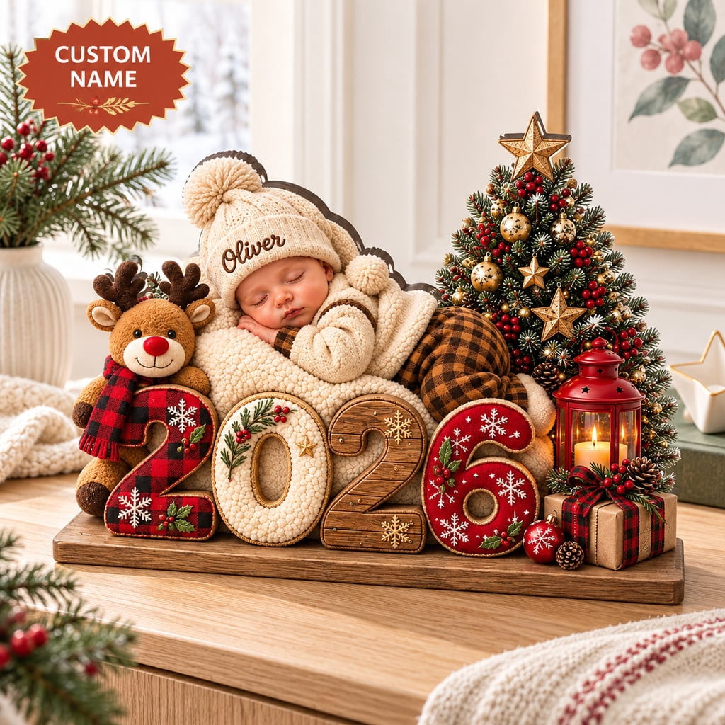 Wooden Plaque Christmas Sleeping Name Decor for Holiday - Walmart.com