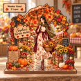 Wooden Plaque Stand, Personalized Farmers Market Woman, 2-Layer ...