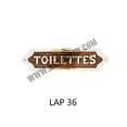 thumbnail image 1 of Wooden Plaque - TOILETTES, 1 of 1