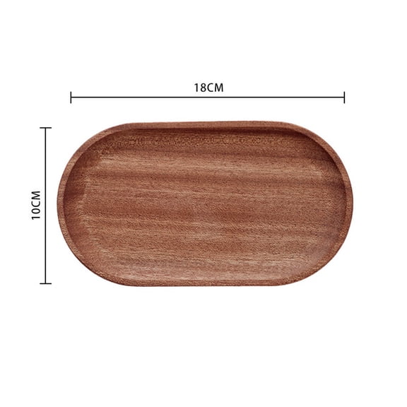 Wooden Plate Bamboo Tray Cup Mat,Wood Saucer Food Dish Dessert Candy Tray