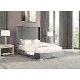 thumbnail image 1 of Twin Size Gray Fur Chenille Fabric Contemporary Bed - Mattress Ready, 1 of 7