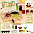 thumbnail image 1 of Wooden Play Food Sushi Slicing Set Wooden Kitchen Toys for Kids 3+ Pretend Play Learning Toy with Cutting Function Safe Non-Toxic Paint Montessori-Inspired Ideal for Preschoolers Home Classroom Use, 1 of 5