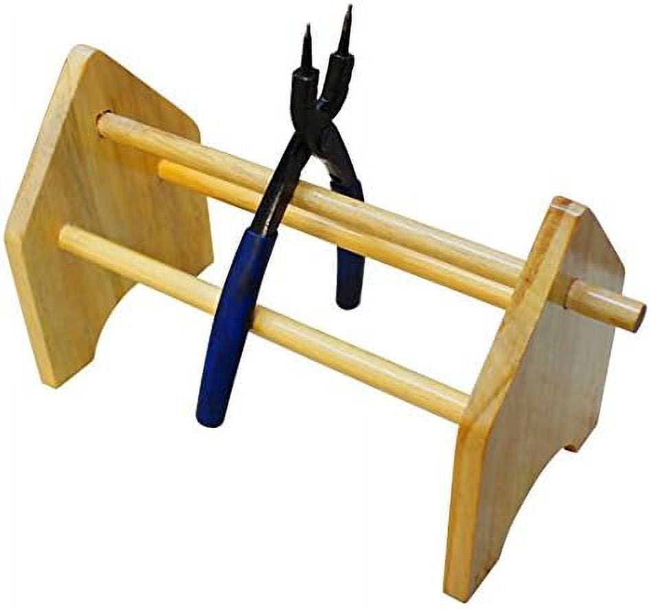 Wooden Pliers Rack Stand Jewelers Tool Holder Holds 10 Pliers