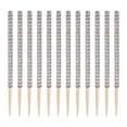 thumbnail image 1 of Wooden Pointed Skewers for Caramel Apple,Caramel Apple Sticks,Dessert Sticks with Rhinestones Mesh Wrap,Suitable for Halloween Birthday Party Wedding and Christmas,5.79",12Pcs, 1 of 2