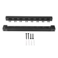 thumbnail image 1 of Wooden Pool Rod Holder Wall Mounted Black with 8 Cue Clips Sturdy Accessory with Screws for Pool Bars, Clubs, and Billiard Players, 1 of 8