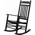 thumbnail image 1 of Wooden Porch Rocking Chairs Outside Outdoor Rockers for Adults Furniture for Living Room Patio Lounge Garden Indoor Black, 1 of 7