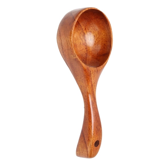 Wooden Porridge Spoon, 8.66 Inches / 22 cm, Durable Phoebe Wood Dipper Ladle for Soup, Porridge, and Home Kitchen Cooking