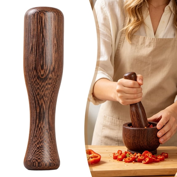 Wooden Pounder,Manual Fermentation Grinder,Vegetable Mill Tool Pickling Sauerkraut Mashing Tool for Food Preparation,Fermented Vegetables,And Kitchen Use,Wooden Pestle Food Grinding Stick Tool