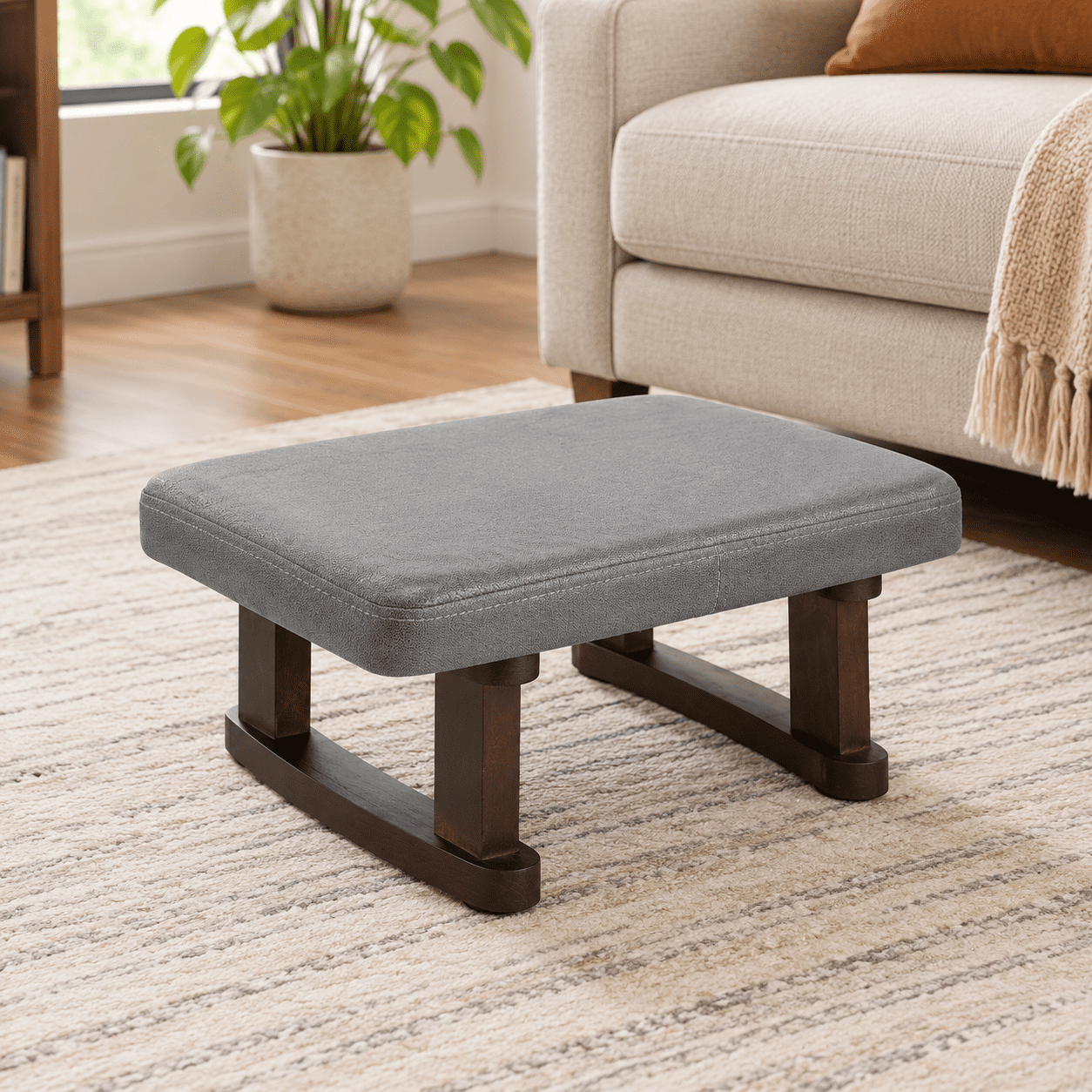 Healthy Design Frame Wooden Prayer Kneeler with Thick Cushion, Washable Cover, Sturdy Frame ...