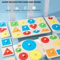 thumbnail image 1 of Wooden Preschool Colorful Shape Puzzle Intelligence Puzzle Wooden Pattern Blocks Geometric Shape Puzzle Set Classic Educational Toys Wooden Shape Puzzles for Toddlers Kids Boys Girls, 1 of 21