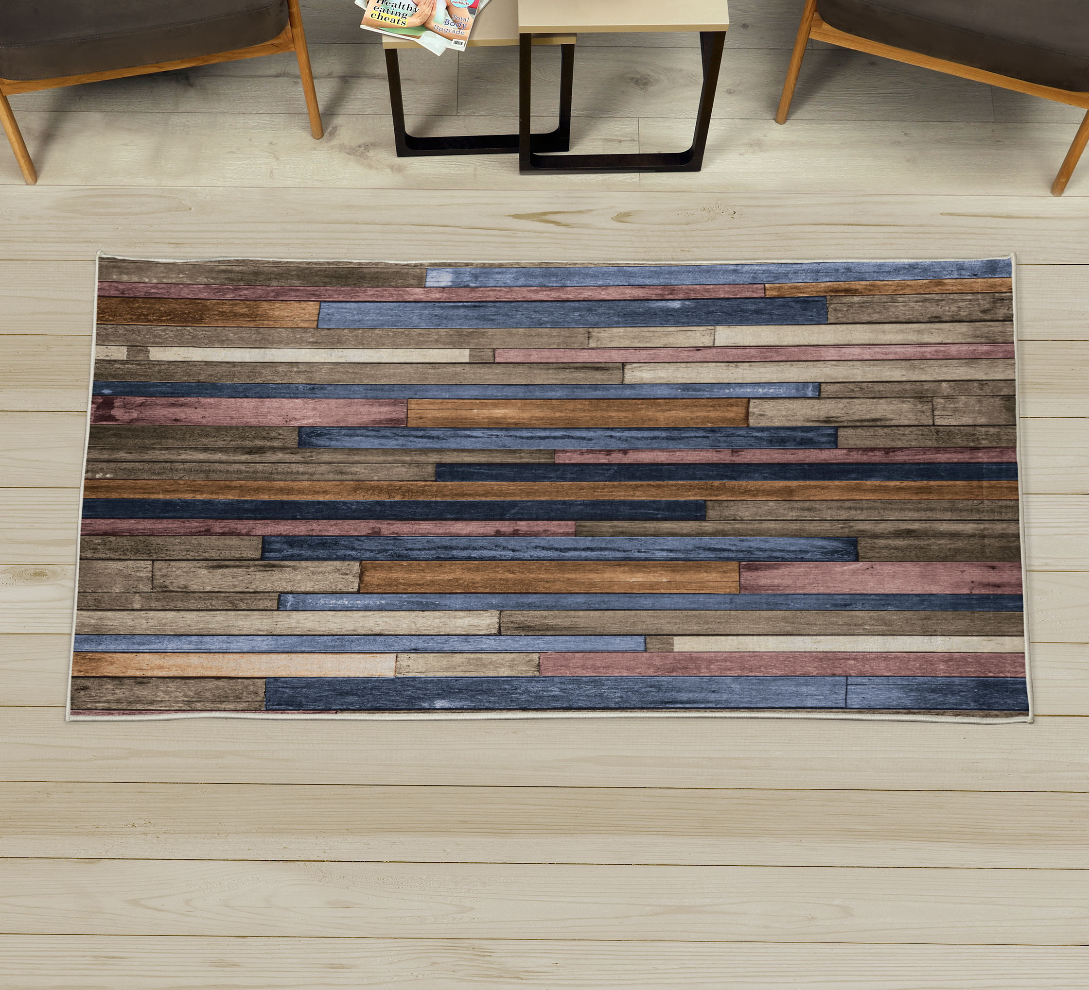 Solid Wood Rug Wooden Print Decorative Rug, Old Hardwood Floor Plank Grunge Lodge ...