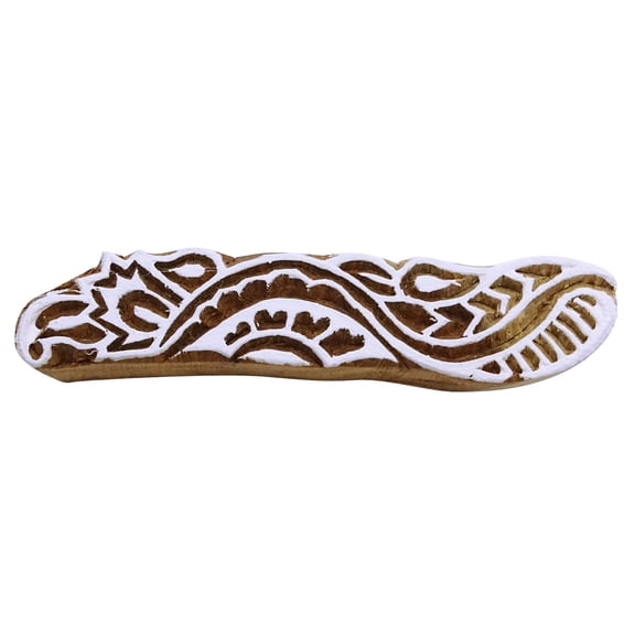 Wooden Printing Block Floral Scrapbook Wood Block Hand Carved Printers