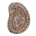 thumbnail image 1 of Wooden Printing Block Paisley Pottery Stamp Wood Block Printed Stamp, 1 of 4