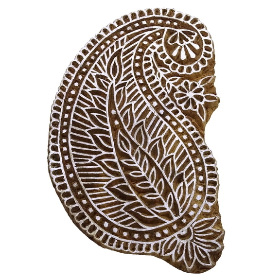 Wooden Printing Block Paisley Stamp Potter Textile Stamp Printer Stamp