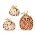 thumbnail image 1 of Wooden Pumpkin Fall Decorations Set of 3 Seasonal Home Decor for Thanksgiving Harvest Kitchen Tabletop, 1 of 9