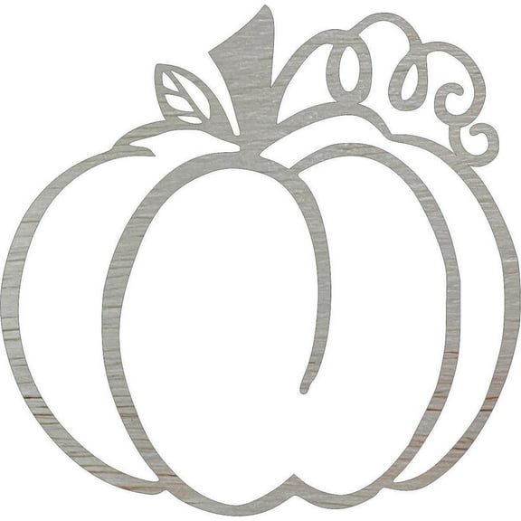 Wooden Pumpkin Outline Cutout, 8'' Fall Craft Shape