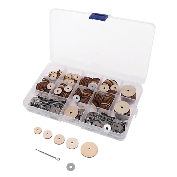 Wooden Puppet for Doll Making Kits DIY Craft Accessories with Washers 90pcs/Box Unfinished Wood for Doll Making Material