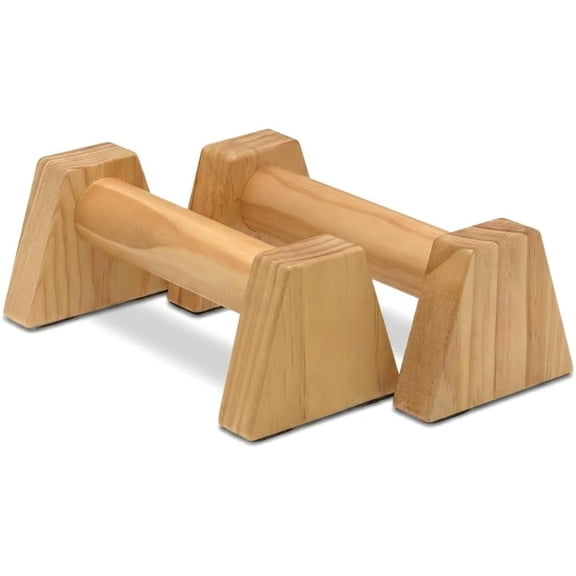 Wooden Push Up Bars - Calisthenics Equipment for Core and Upper Strength and Exercise | Push Up Handles | Pushup Bars | Parallettes