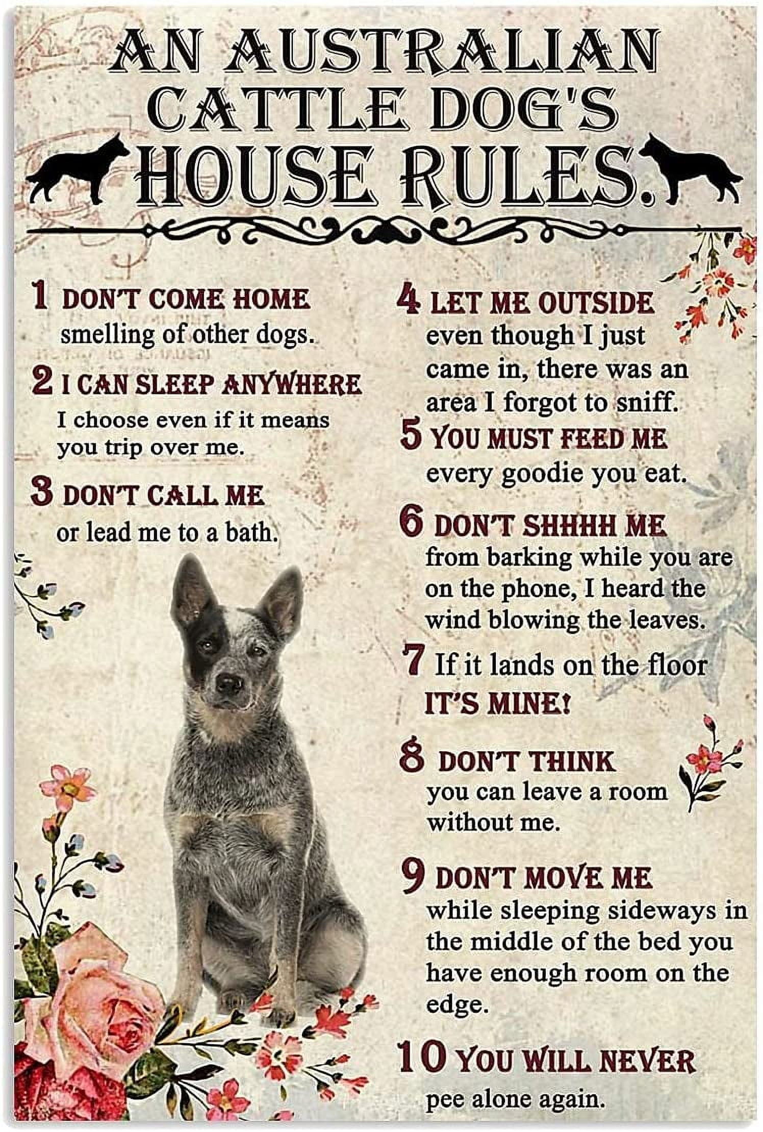 Wooden Puzzle for Adults an Australian Cattle Dogs House Rules Jigsaw