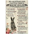 Wooden Puzzle for Adults an Australian Cattle Dogs House Rules Jigsaw Puzzle 1000 Piece