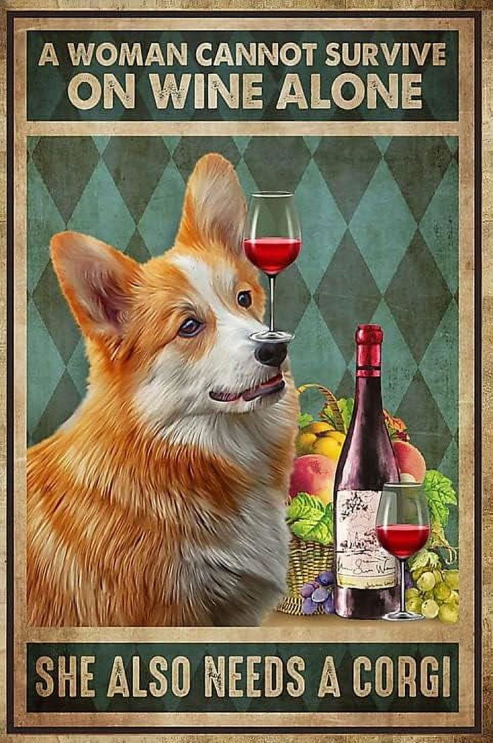 "A Woman Cannot Survive On Wine Alone" Jigsaw Puzzle - 500 Pieces, 20.5x15 Inches, Adult Humor