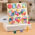 thumbnail image 1 of Wooden Puzzle Board, Geometry Learning Toy, Shape Matching Game, Educational Building Blocks, Math Teaching Toy, Kids Puzzle Toy, Early Education Toy, Montessori Learning Toy, Shape Sorter, 1 of 6