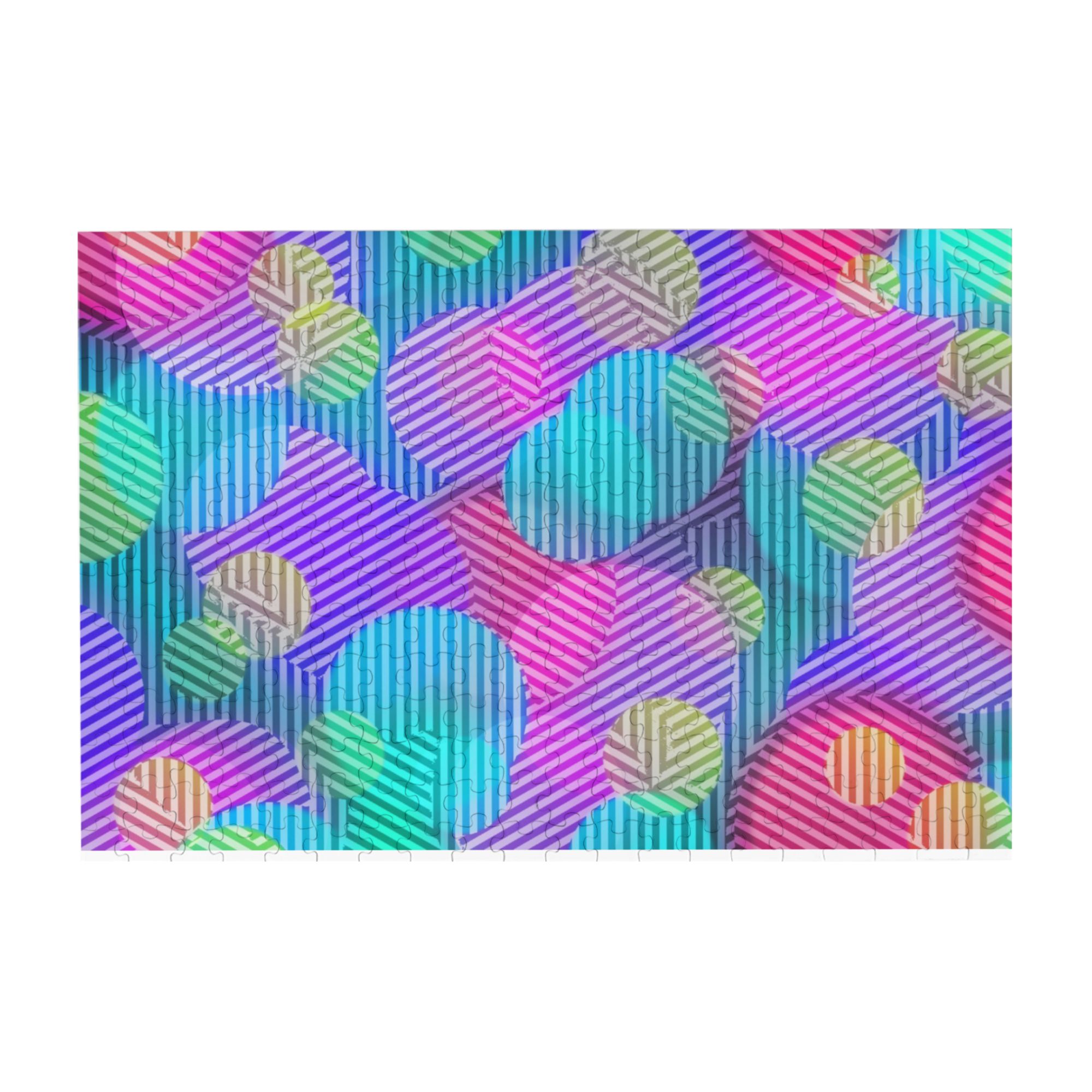 Wooden Puzzle Colorful abstract background 300-Slice Puzzle for All ...