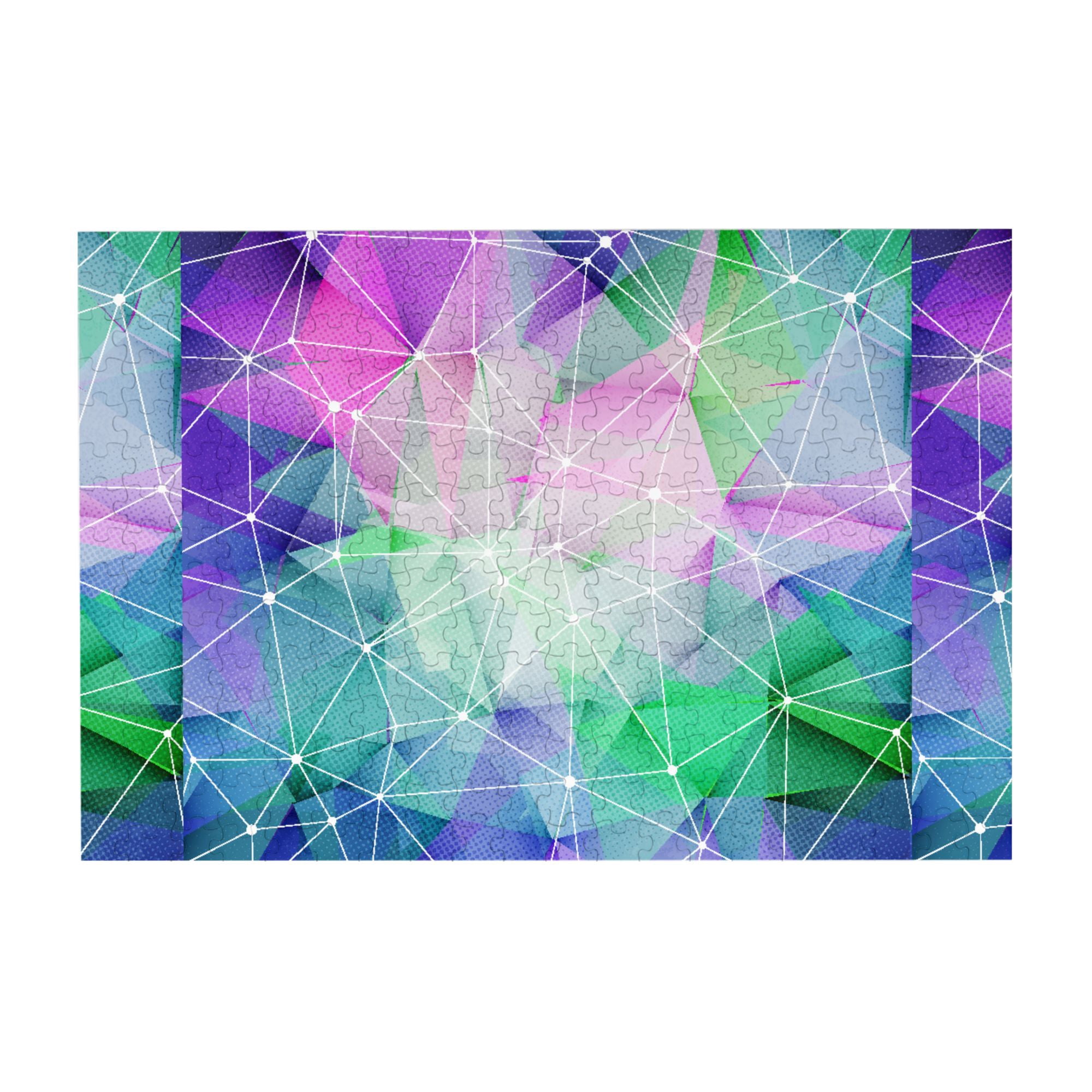 Wooden Puzzle Colorful geometric background 300-Slice Puzzle for All ...