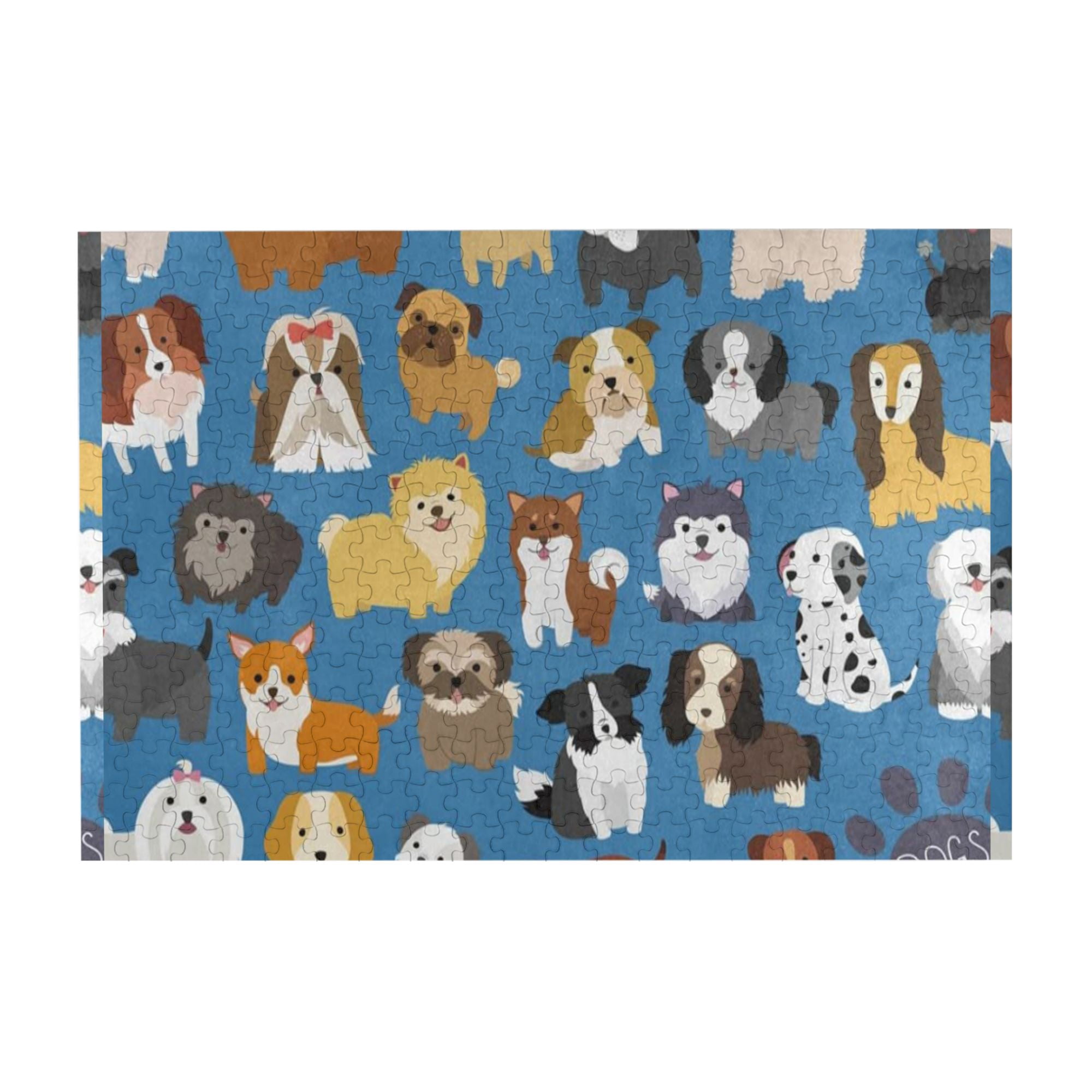 Wooden Puzzle Cute Puppy Pug Dog 300-Slice Puzzle for All Ages Gifts ...