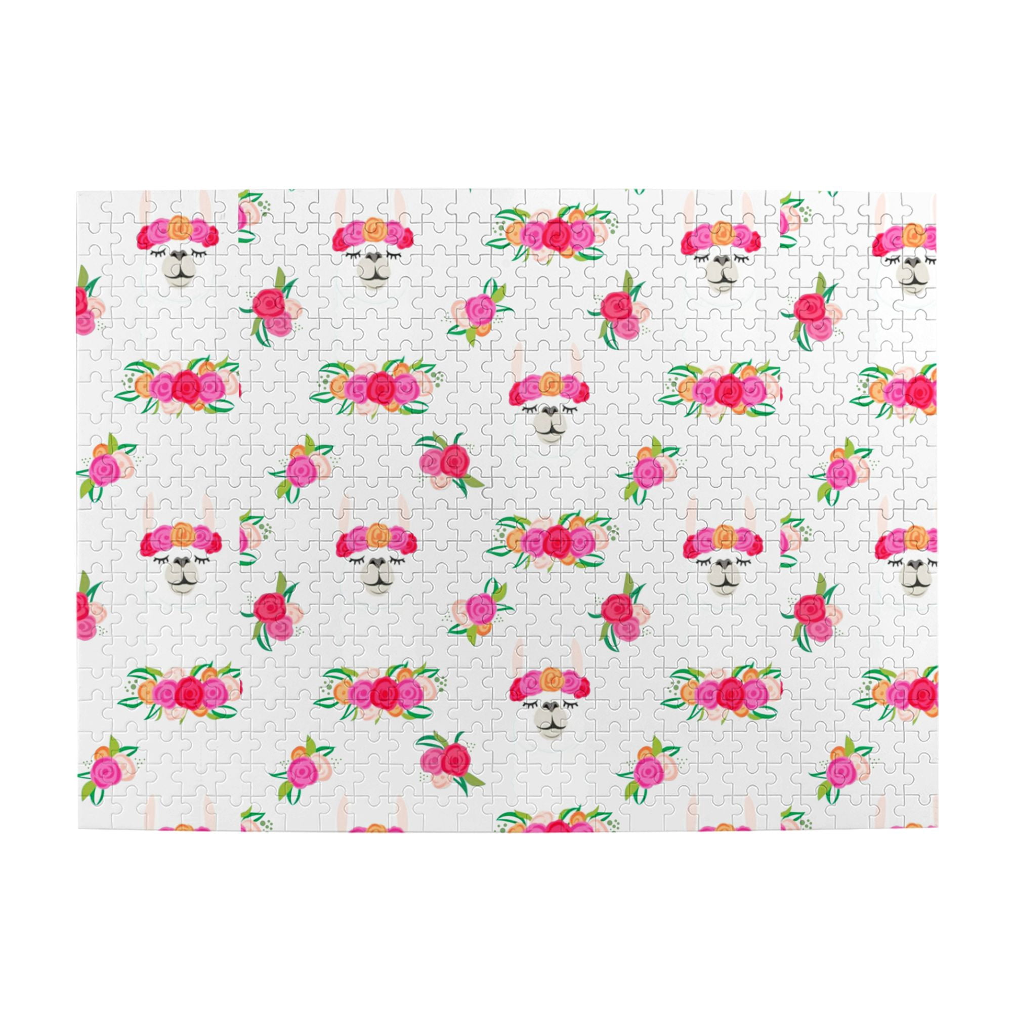 Wooden Puzzle Flowers Floral Llama Pattern 500-Slice Puzzle for All ...