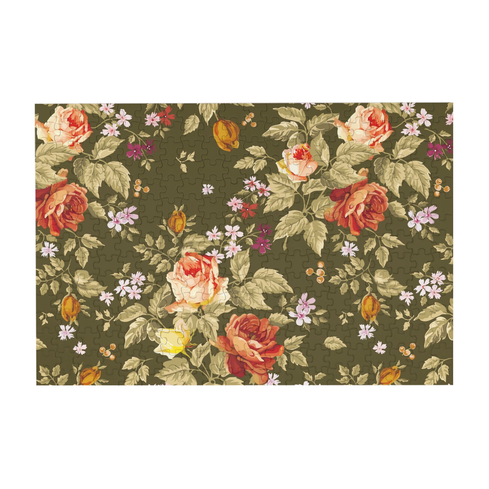 Wooden Puzzle Flowers Seamless background 300-Slice Puzzle for All Ages ...