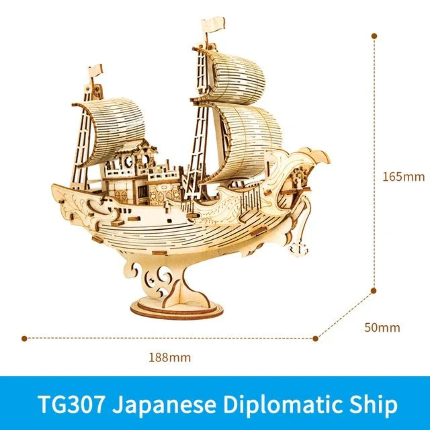 Wooden Puzzle Games Boat Ship Model Toys For Children Kids Girls