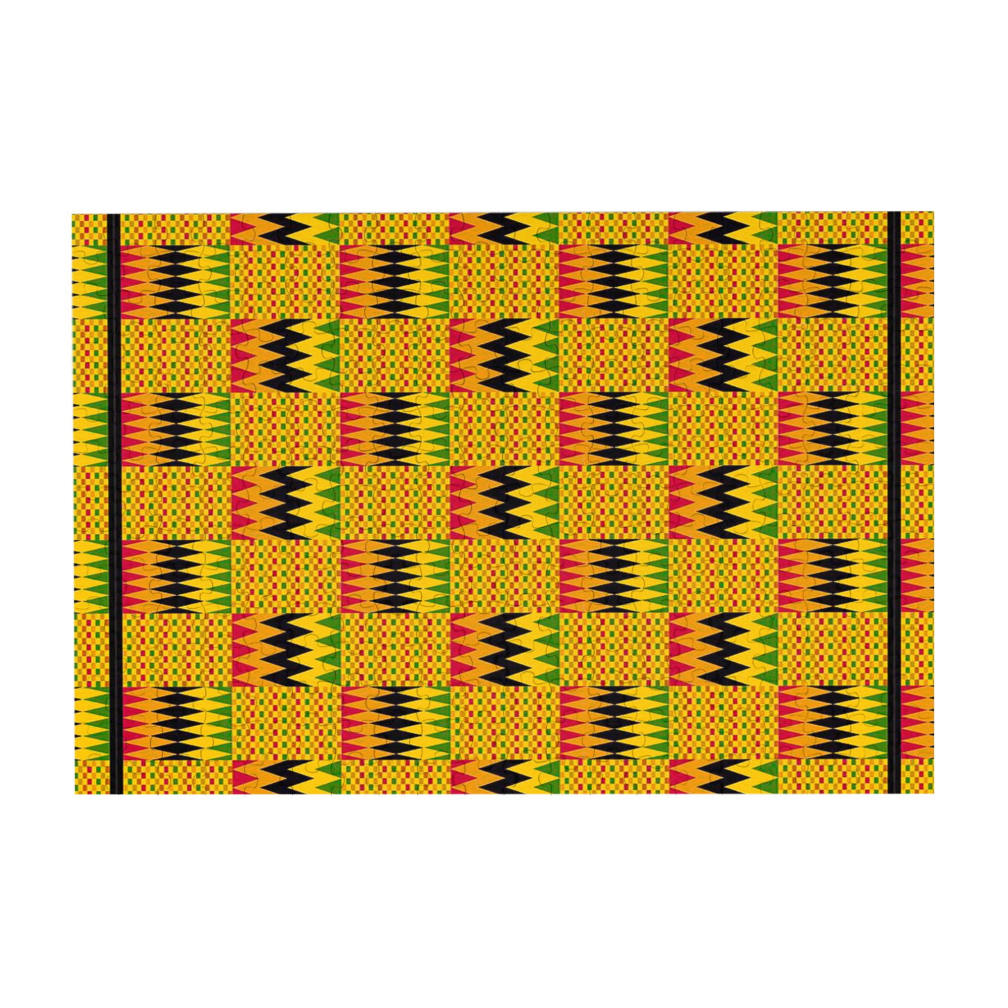 Wooden Puzzle Graphic Green Pattern Kente Zig Design Zag Path Life ...