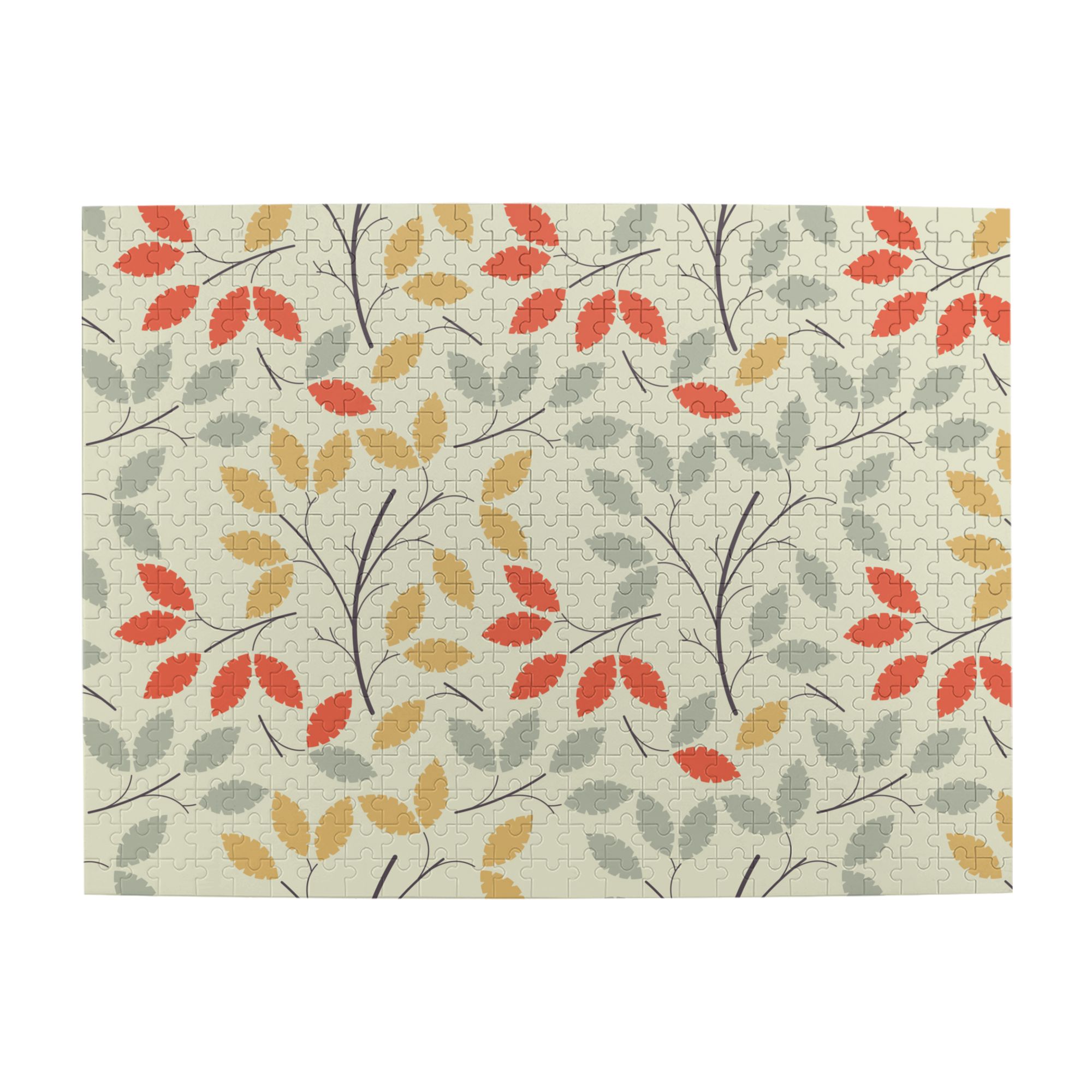 Wooden Puzzle Leaves Seamless background 500-Slice Puzzle for All Ages ...
